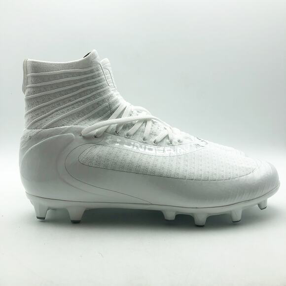 Under Armour Men Highlight MC 2.0 High Top Football Cleats Size 10 White NWOB - Picture 3 of 11